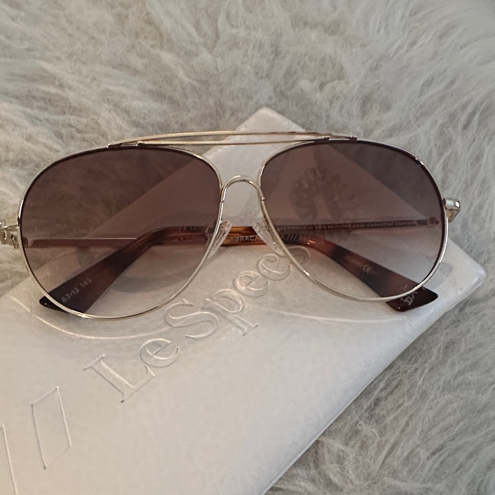 Le Specs Abracadabra Gold Frame Sunglasses